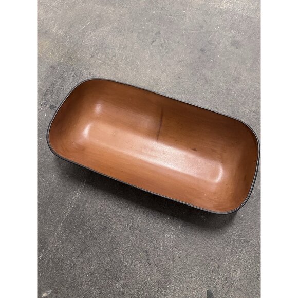 Hunting Season Molded Leather Oversized Oval Bowl in Cognac - Picture 2 of 6